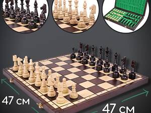 Шахи з натурального дерева Ялинкові Choinkowe для подарунка з вкладкою інтер'єрні MADON 47 на 47 см (129)