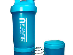 Shaker with containers 3 in 1 - 600ml Blue