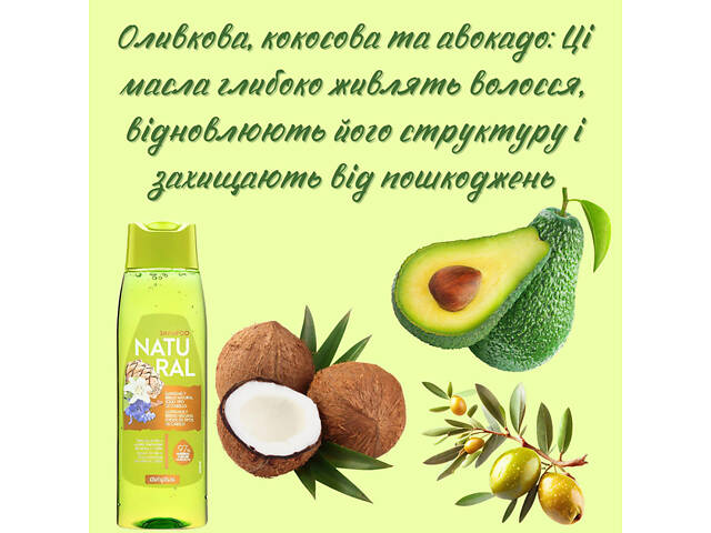 Шампунь Deliplus на 97% натуральный с экстрактом липы, эфирными маслами шалфея, кедра и оливки 400 мл. Natural - Фото 6