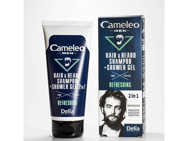 Шампунь для волос и бороды Delia Cosmetics Cameleo Men 2 в 1 и гель для душа 150 м