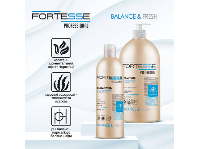 Шампунь Fortesse Professional Balance & Fresh 400 мл (4820000307383) - Фото 2