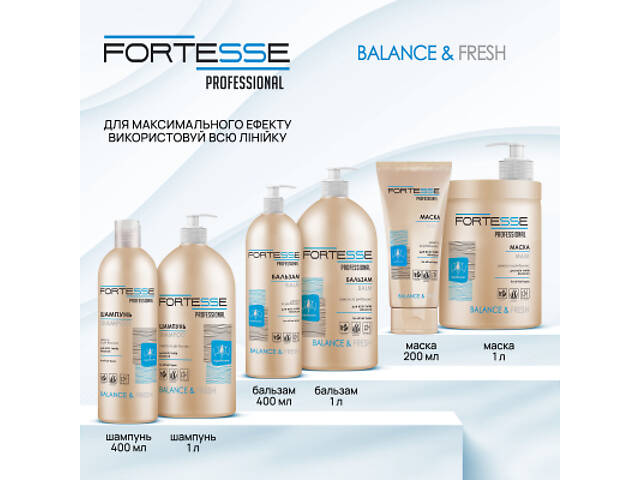 Шампунь Fortesse Professional Balance & Fresh 400 мл (4820000307383) - Фото 6