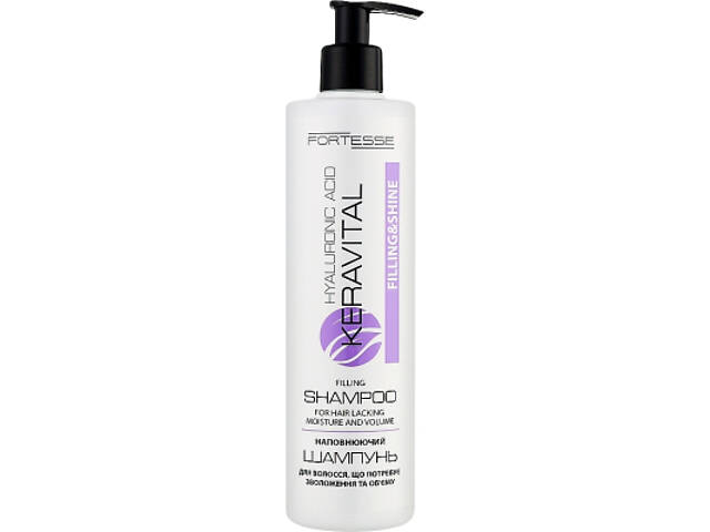Шампунь Fortesse Professional Filling & Shine З гіалуроновою кислотою 400 мл (4823115504531) - Фото 1