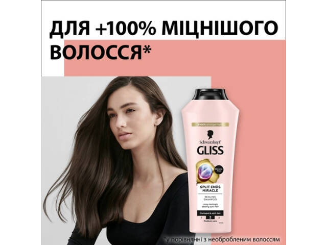 Шампунь Gliss Split Hair Miracle Для пошкодженого волосся та посічених кінчиків 250 мл (9000101287332) - Фото 2
