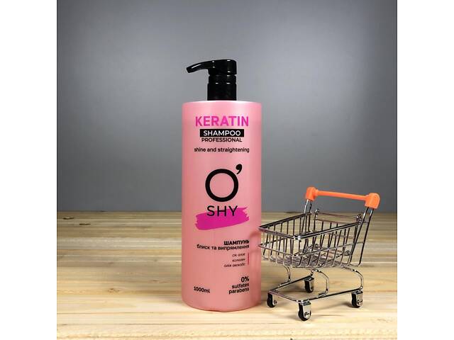 Шампунь O'Shy Keratin Professional, блиск та випрямлення - 1 л.