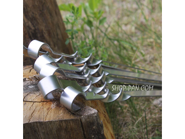 Шампури для Люля-кебаб із металевою ручкою з неіржавкої сталі 6 шт. - Фото 2