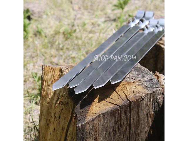 Шампури для Люля-кебаб із металевою ручкою з неіржавкої сталі 6 шт. - Фото 3