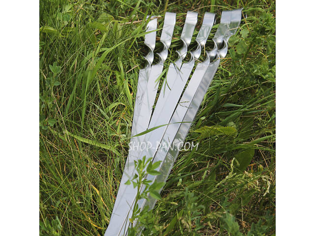 Шампури для Люля-кебаб із металевою ручкою з неіржавкої сталі 6 шт. - Фото 5