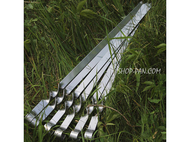 Шампури для Люля-кебаб із металевою ручкою з неіржавкої сталі 6 шт. - Фото 6