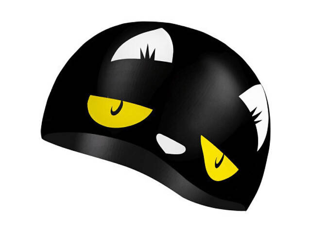 Шапка для плавання Aqua Speed Kiddie 142-07 60649 чорний, принт Діт OSFM (5905718606498) - Фото 1