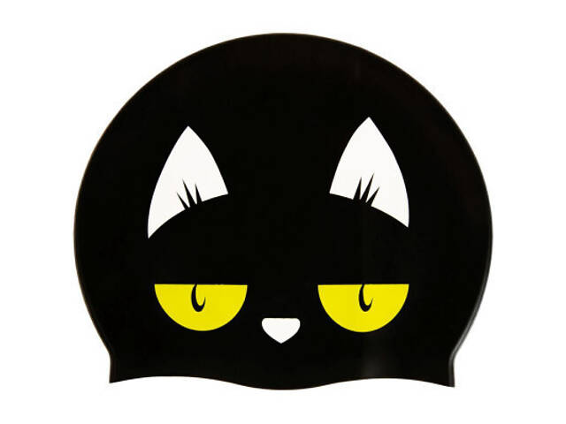 Шапка для плавання Aqua Speed Kiddie 142-07 60649 чорний, принт Діт OSFM (5905718606498) - Фото 3