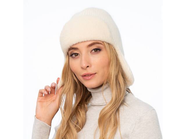 Шапка женская ушанка GINA 011-502 LuckyLOOK Универсальный Белый - Фото 2