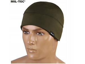 Шапка тактична Mil-Tec Флісова утеплена Еластична One size Олива ELASTIC CAP FLEECE OLIV (12137001)