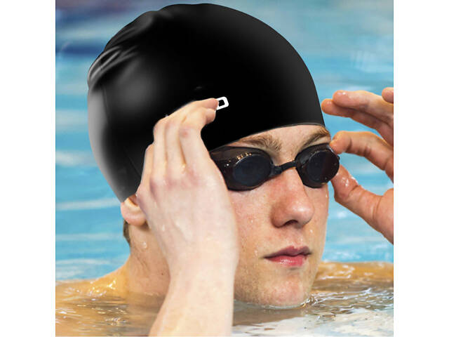 Шапочка для плавания 11750 M 55 черная - Фото 4