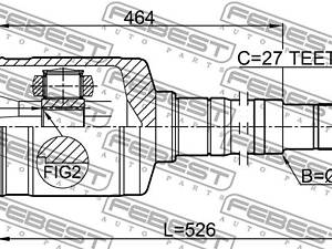 Шарнир равных угловых скоростей (ШРКШ) FEBEST 0211T31RH внутренний правый 33x35x27 NISSAN X-TRAIL 07-14