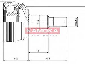 Шарнирный комплект, приводной вал KAMOKA 6864 на AUDI A3 (8L1)