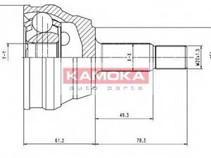 Шарнирный комплект, приводной вал KAMOKA 7094 на AUDI 4000 (81, 85, B2)