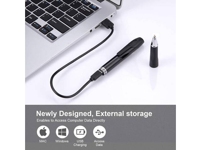 Кулькова ручка з міні-камерою 1080P Full HD — прихований відеозапис та аудіозапис, кишенькова портативна камера. - Фото 5