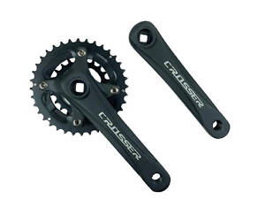 Шатун із зірками Crosser AL 22/36Т під квадрат чорний (C-UN-MK-0051)