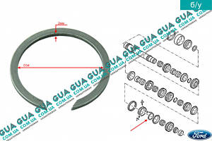 Шайба/стопорне кільце вторинного валу КПП 34 X 2 5-ступінчастої (механічної коробки перемикання передач) 68181