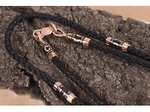 Шовковий шнурок із золотими вставками спаси і сохрани 500 SH-0013