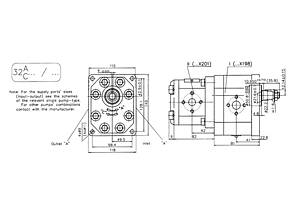 Шестеренчатый (шестерной) гидравлический насос Hydro-pack H 30A/C46X198 (серия 30 + серия 20)