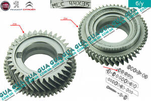 Шестерня 4 передачи вторичного вала КПП 44X35 MCL 9643756888 Citroen / СИТРОЭН JUMPY 1995-2004 / ДЖАМПИ 1, Citroen / СИТ