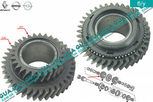 Шестерня Z27/38 (зубчасте колесо) 2 передача вторинного валу КПП 8200019087 Nissan/НІССАН INTERSTAR 1998-2010/ІНТЕРС