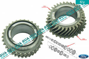 Шестерня Z31 (зубчасте колесо) 3 передачі первинного валу КПП 97ZT7M163CA Ford/ФОРД TRANSIT 2000-2006/ТРАНЗИТ 00-06,