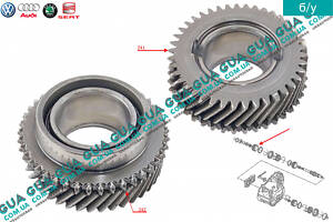 Шестерня Z41 (зубчасте колесо) 4 передачі первинного валу КПП 02T311145R VW/ВОЛЬКС ВАГЕН CADDY III 2004-/КАДДІ 3 04-