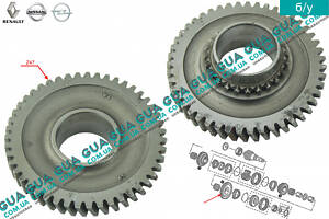 Шестерня Z47 (зубчатое колесо) задняя передача вторичного вала КПП 7701717114 Nissan / НИССАН INTERSTAR 1998-2010 / ИНТЭ