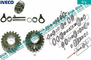 Шестерня задней передачи в сборе 19Z КПП 5-ти ступенчатой ( механической коробки переключения передач ) 8856931 Iveco /