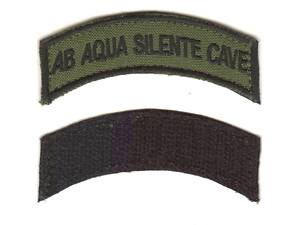 Шеврон 'AB Aqua Silente Cave' на липучке, 80х23мм. Новый!