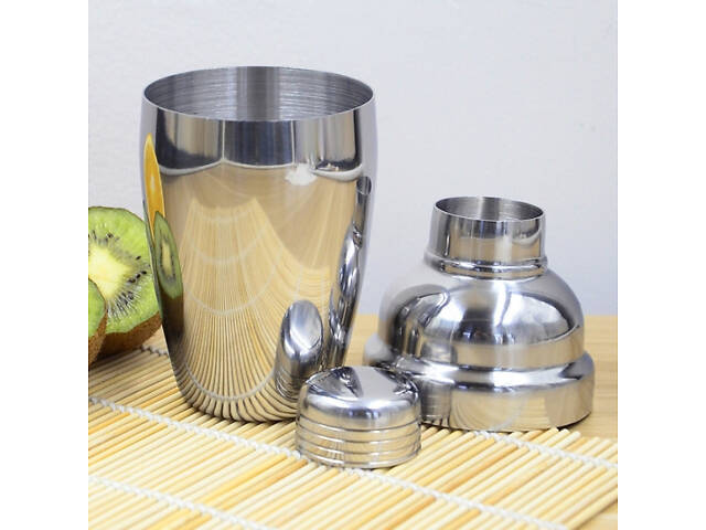 Шейкер для коктейлів металевий 350 мл - Фото 2