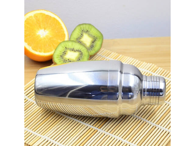 Шейкер для коктейлів металевий 350 мл - Фото 4