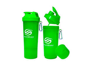 Шейкер planeta-sport 2-х камерный для спортивного питания Smart Shaker Slim FI-5054 Салатовый