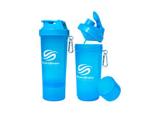 Шейкер planeta-sport 2-х камерный для спортивного питания Smart Shaker Slim FI-5054 Голубой