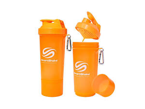 Шейкер planeta-sport 2-х камерный для спортивного питания Smart Shaker Slim FI-5054 Оранжевый