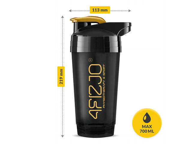 Шейкер спортивний 4FIZJO Ultra 700 мл Black/Gold (P-5905973407038) - Фото 6