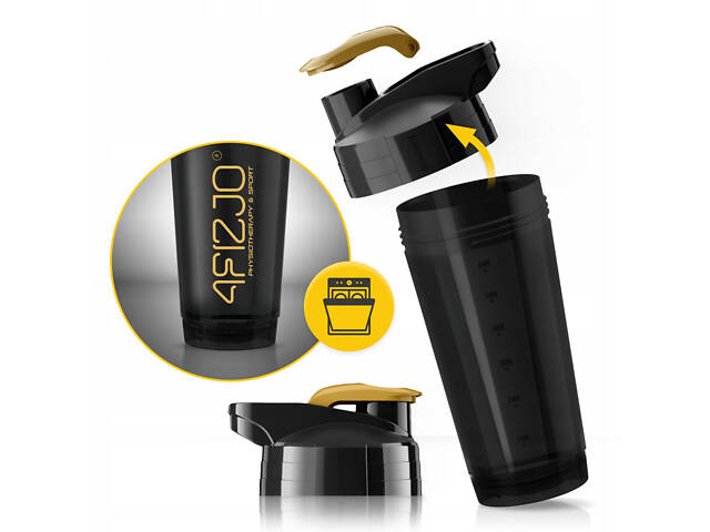 Шейкер спортивний 4FIZJO Ultra 700 мл Black/Gold (P-5905973407038) - Фото 9