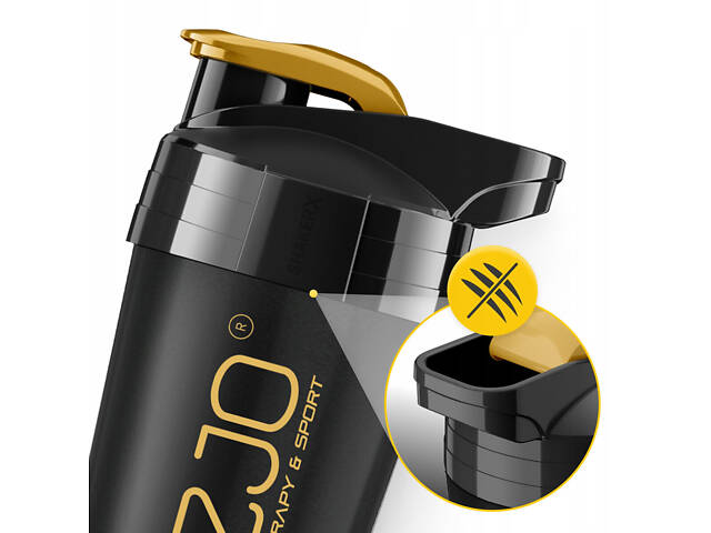Шейкер спортивний 4FIZJO Ultra 700 мл Black/Gold (P-5905973407038) - Фото 10