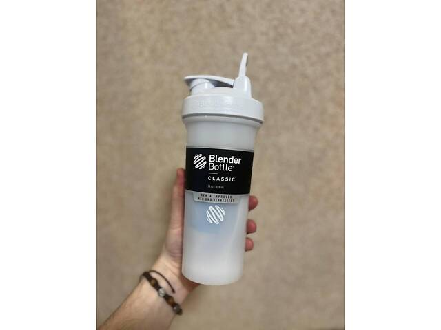 Шейкер спортивний BlenderBottle Classic Loop PRO 28oz/820ml White (500483) - Фото 4
