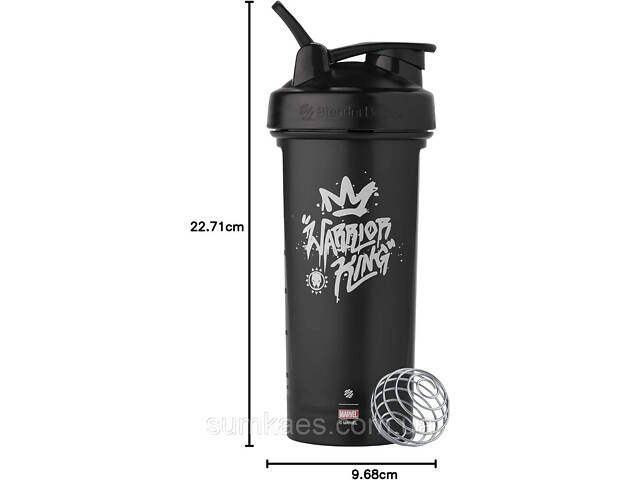 Шейкер спортивний BlenderBottle Classic Loop PRO 28oz/820ml Marvel Black Panther (600560) - Фото 2