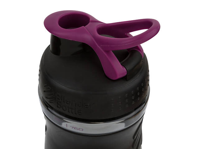 Шейкер спортивний (пляшка) BlenderBottle SportMixer Flip 20oz/590ml Black/Plum - Фото 3
