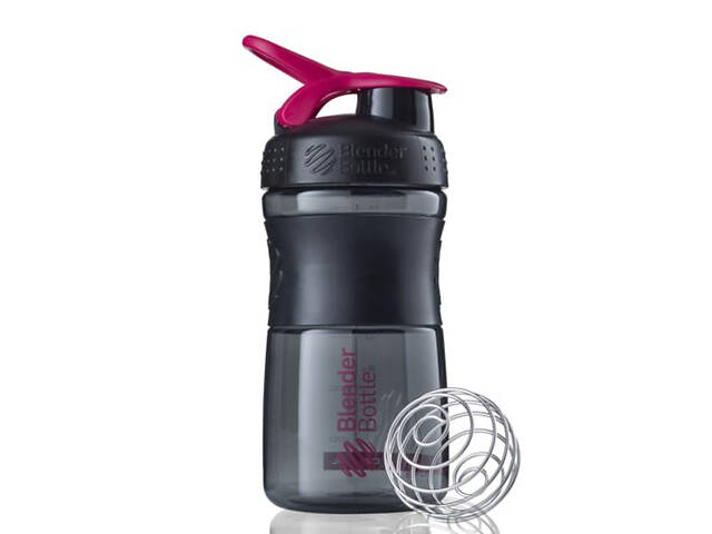 Шейкер спортивний (пляшка) BlenderBottle SportMixer Flip 20oz/590ml Black/Pink - Фото 3