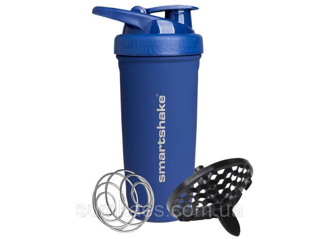 Шейкер спортивний SmartShake металевий Reforce Stainless Steel 30oz/900ml Navy Blue