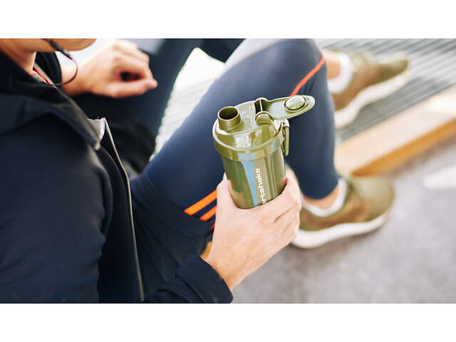 Шейкер спортивний SmartShake Original2GO One 800ml Army Green - Фото 4