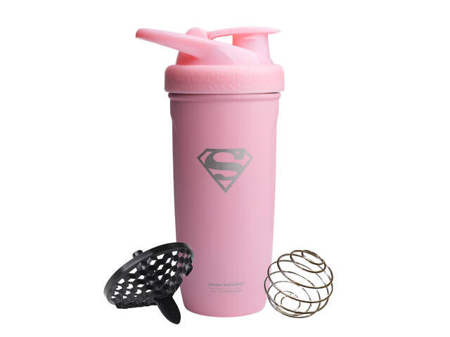 Шейкер спортивний SmartShake Reforce 900ml Supergirl Pink - Фото 1
