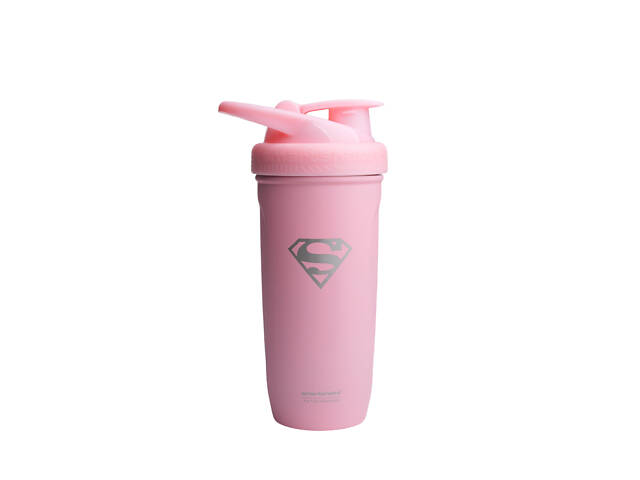 Шейкер спортивний SmartShake Reforce 900ml Supergirl Pink - Фото 2