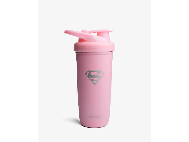 Шейкер спортивний SmartShake Reforce 900ml Supergirl Pink - Фото 6
